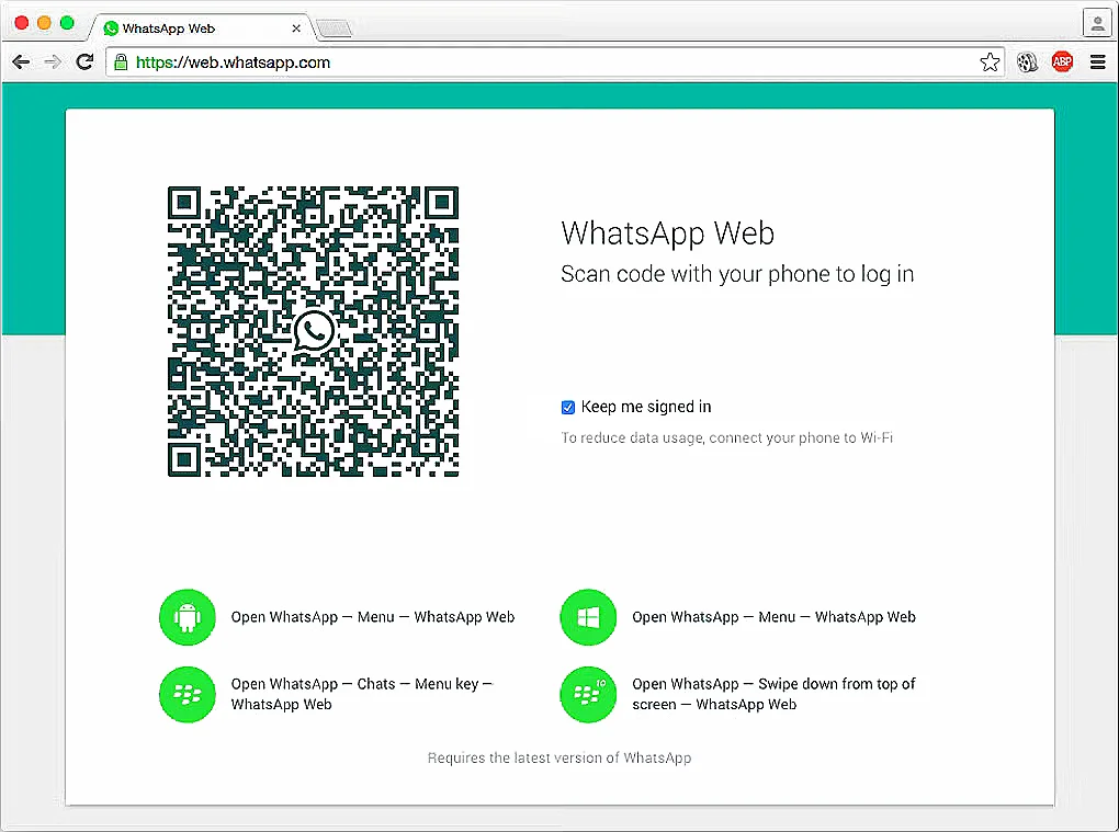 вотсапп wep онлайн qr-код